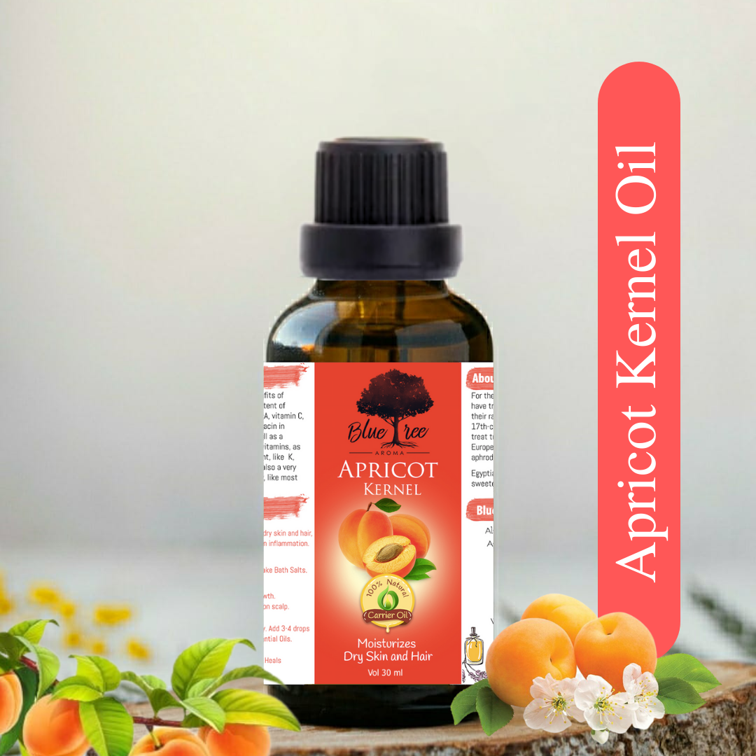 Apricot Kernel Oil - 100% natural and premium cold pressed oil for Hair Growth, Healthy Hair, Skin Moisturising, Stretch Marks, Nails & Lips, Eye Puffiness, acne care for Men & Women