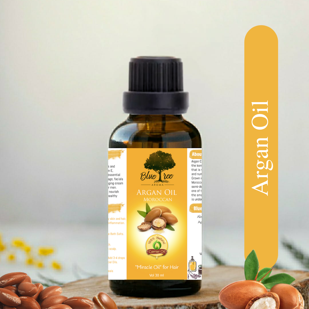 Argan Oil - 100% natural and premium cold pressed oil for healthy and Frizz-Free Hair - for Dry and Coarse Hair & Skin- Hair fall control and hair growth
