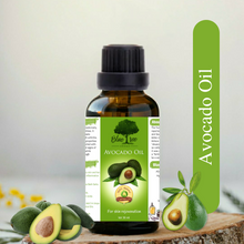 Load image into Gallery viewer, Avocado oil - 100% natural and premium COLD PRESSED OIL- rich in biotin  and vitamins-  Hydrating and Nourishing-  For healthy skin, hair and face massage