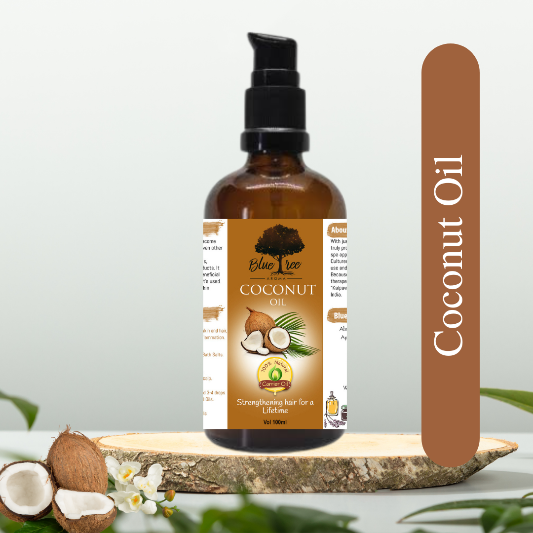Coconut Oil - 100% natural and premium cold pressed  fractionated  oil for Hair Growth, Long & Shiny Hair & Skin Moisturization, Face & Body Massage, Nariyal tel