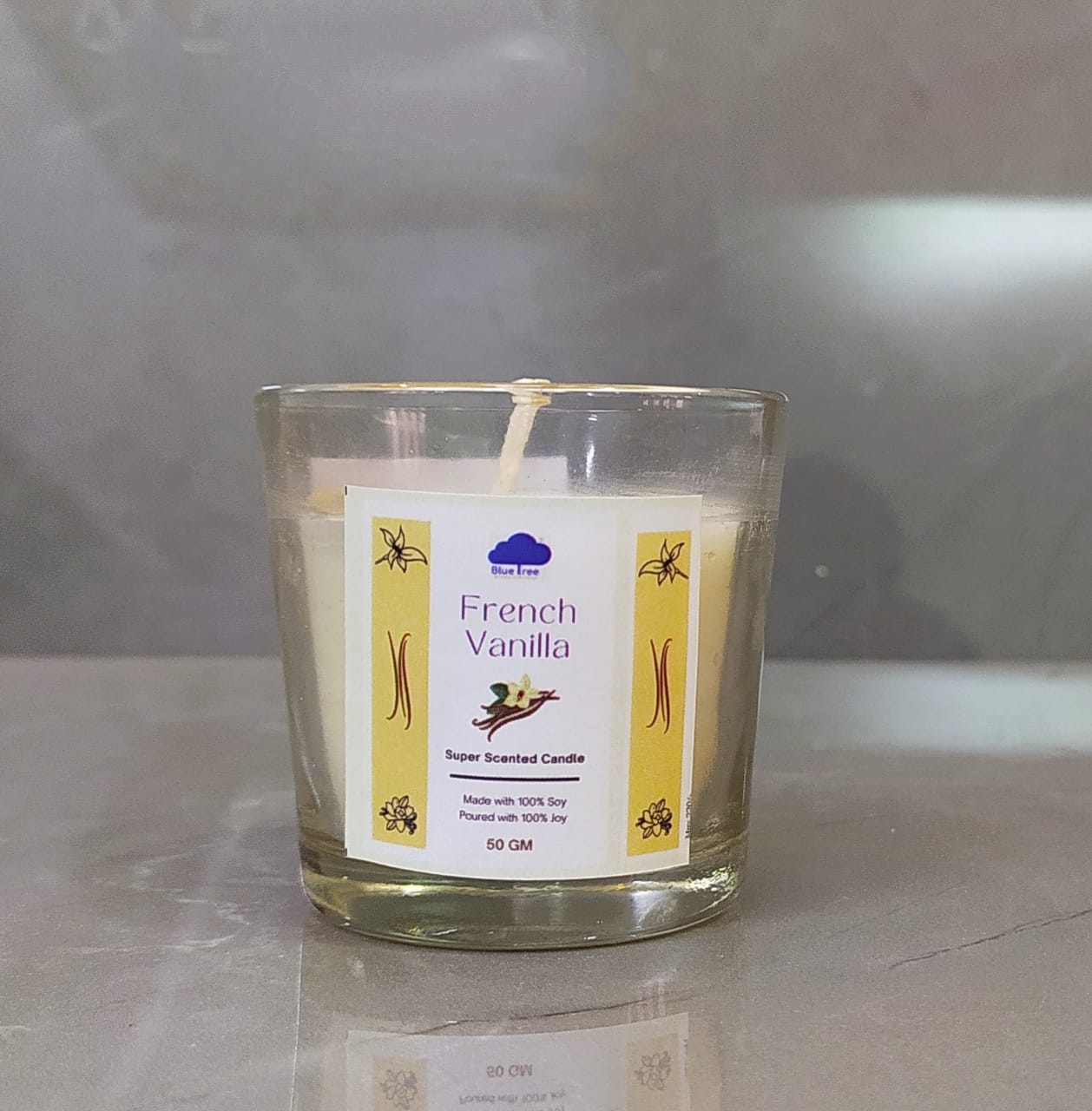 French Vanilla: Soy Wax Aroma Candle 50 gm