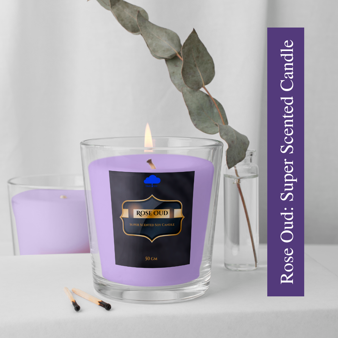 Rose Oud: Soy Wax Aroma Candle 50 gm