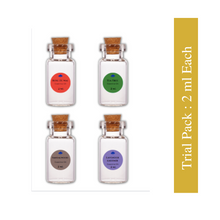 Load image into Gallery viewer, Home Essential Oils Trail Pack (Rose De Mai, Tea Tree,Sandalwood and Lavender Kashmir 2 ml each)