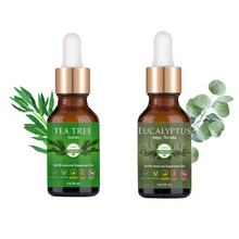 Load image into Gallery viewer, Self Care Essential Oils (Tea Tree and Eucalyptus 10 ml each)