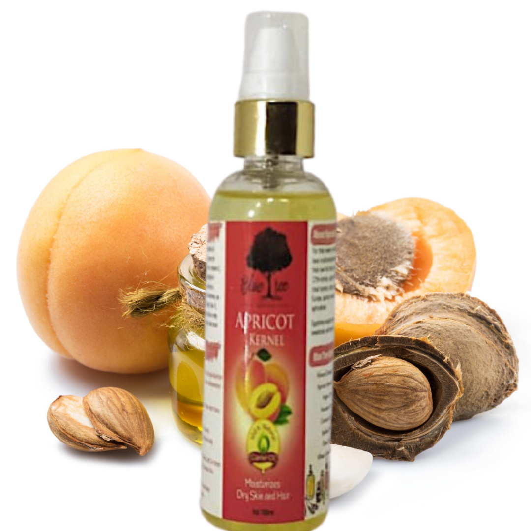 Apricot Kernel Oil - 100% natural and premium cold pressed oil for Hair Growth, Healthy Hair, Skin Moisturising, Stretch Marks, Nails & Lips, Eye Puffiness, acne care for Men & Women