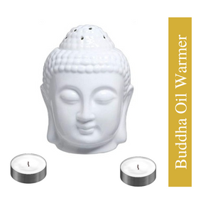 Buddha Oil Warmer: White