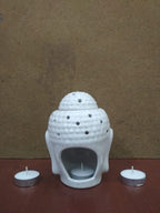 Buddha Oil Warmer: White