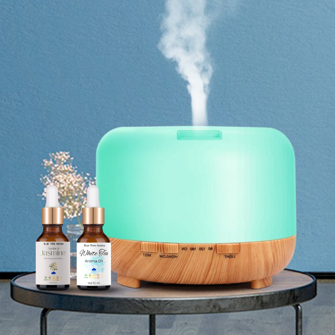 Round Mist: Aroma Mistifier Light Wood (With 2 oils)