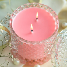 Load image into Gallery viewer, Jasmine:  Light Pink Crystal Jar (Double Wicks)
