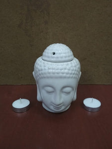 Buddha Oil Warmer: White