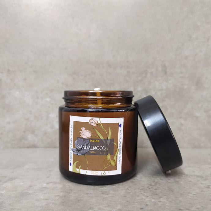 Sandalwood : Soy Wax Jar Candle 100 gm