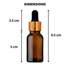 10 ml Empty Amber Glass Bottle with Dropper