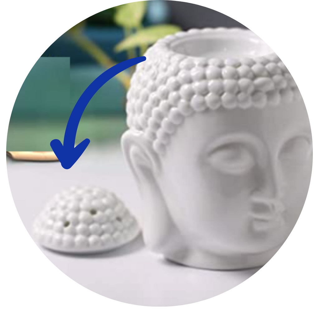 Small White Buddha Cap