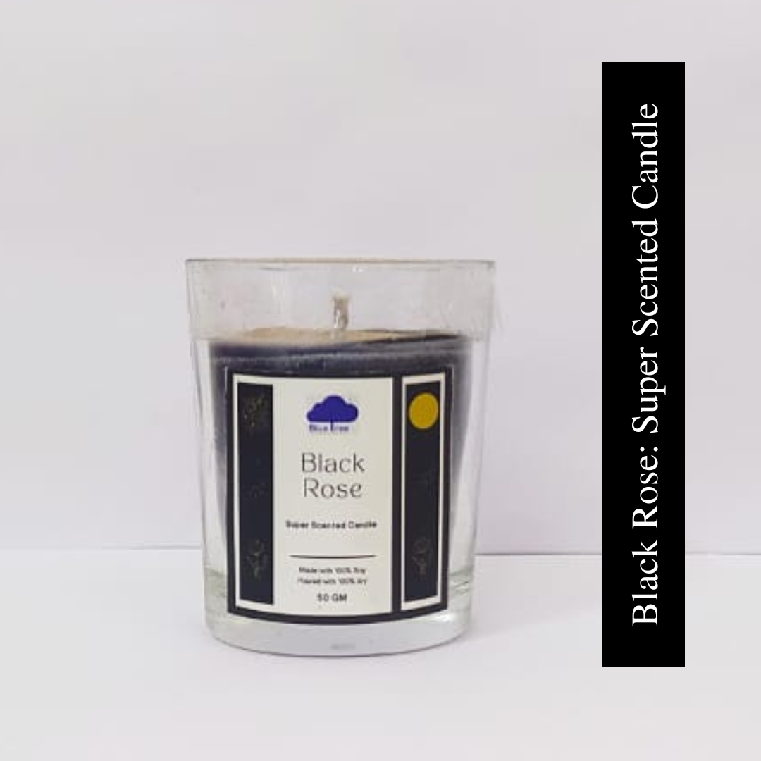 Black Rose: Soy Wax Aroma Candle 50 gm