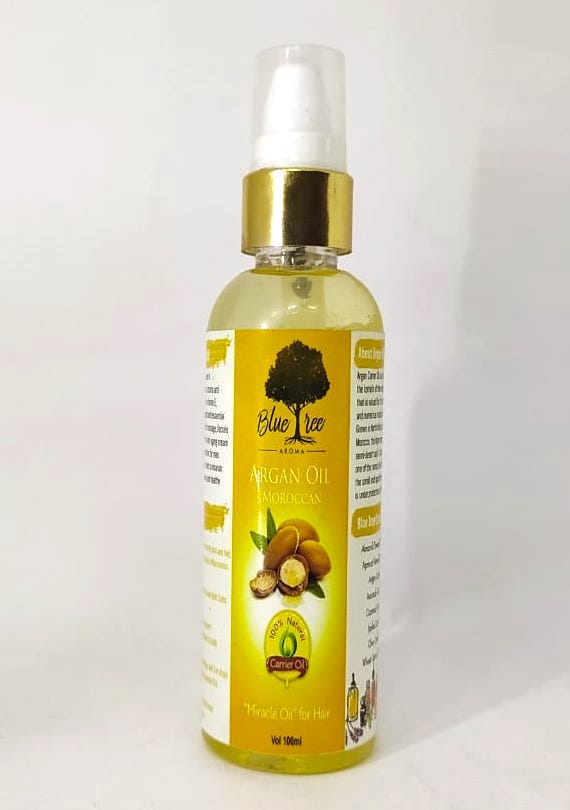 Argan Oil - 100% natural and premium cold pressed oil for healthy and Frizz-Free Hair - for Dry and Coarse Hair & Skin- Hair fall control and hair growth