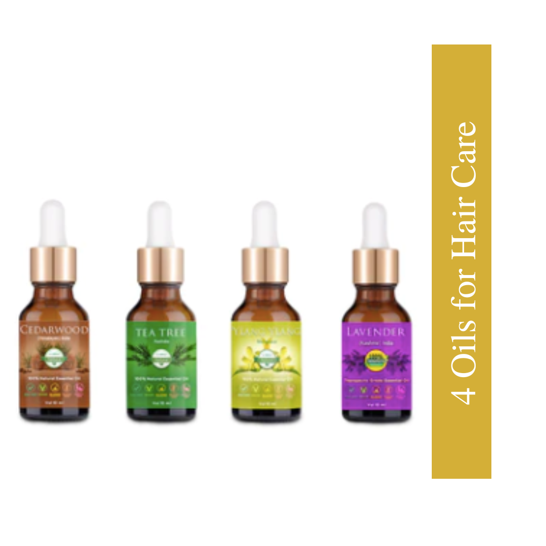 Pack of 4 Essential Oils For Hair Care