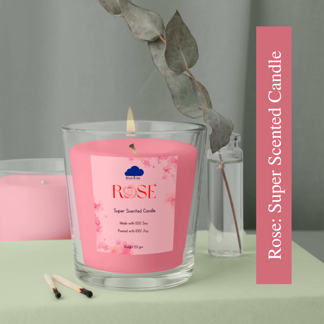 Rose: Soy Wax Aroma Candle 50 gm
