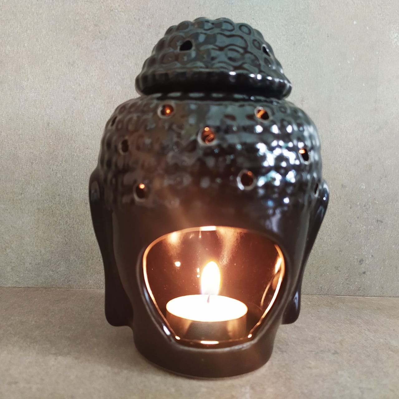 Buddha Oil Warmer: Black